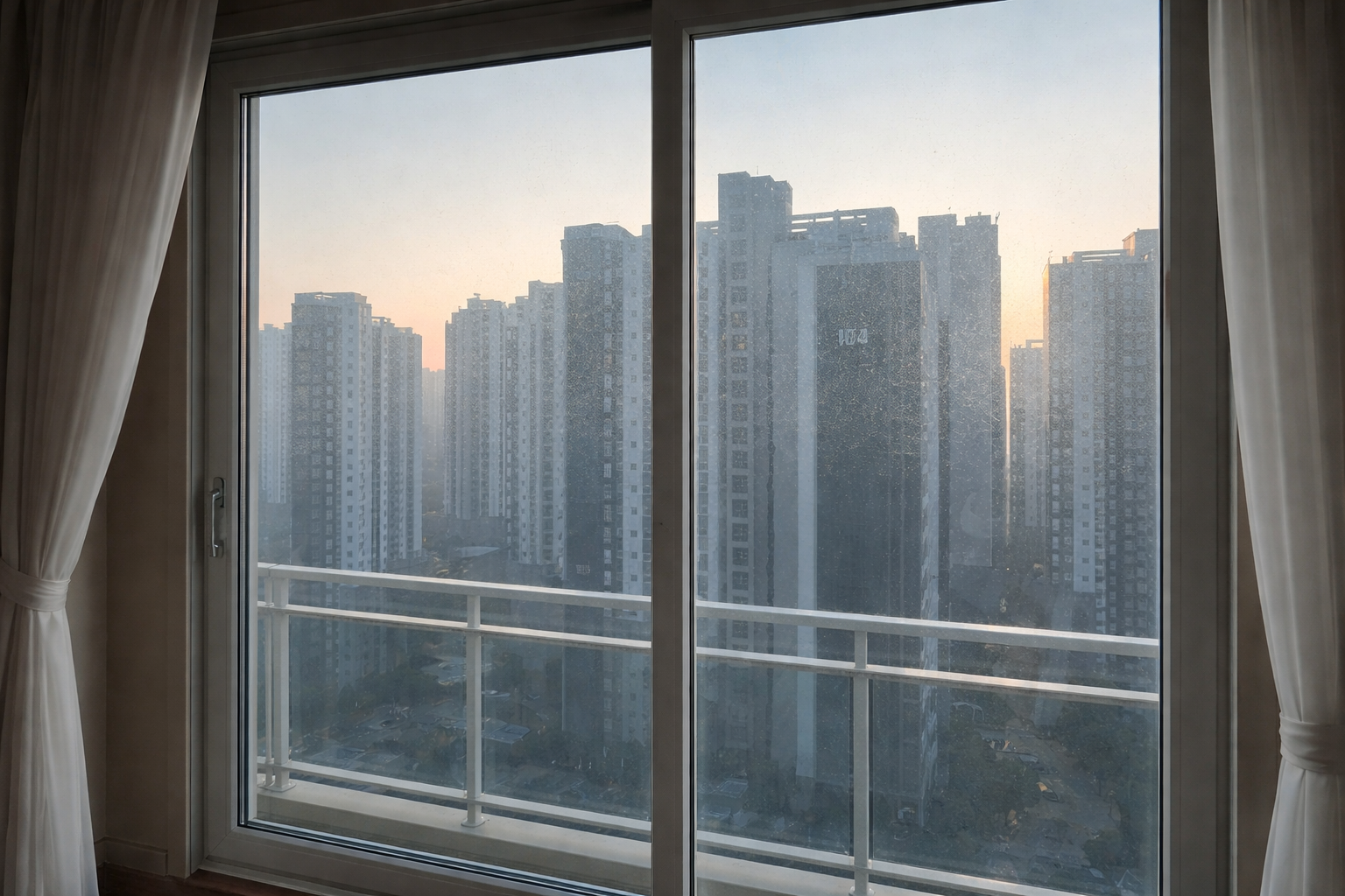 아파트 유리창 청소 사례 | 전문 장비로 깨끗하게