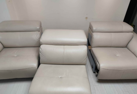 리바트 가죽 소파 청소 작업 사례